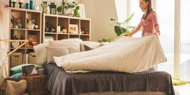Preparing the work area before bed bug treatment