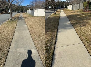 pressure washing before and after