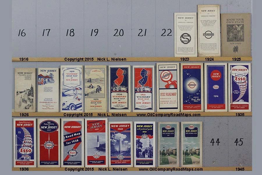 Standard Oil Company of New Jersey (ESSO) Gas Station Road Maps