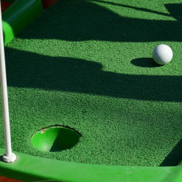 Play miniature golf on our 18-hole course.