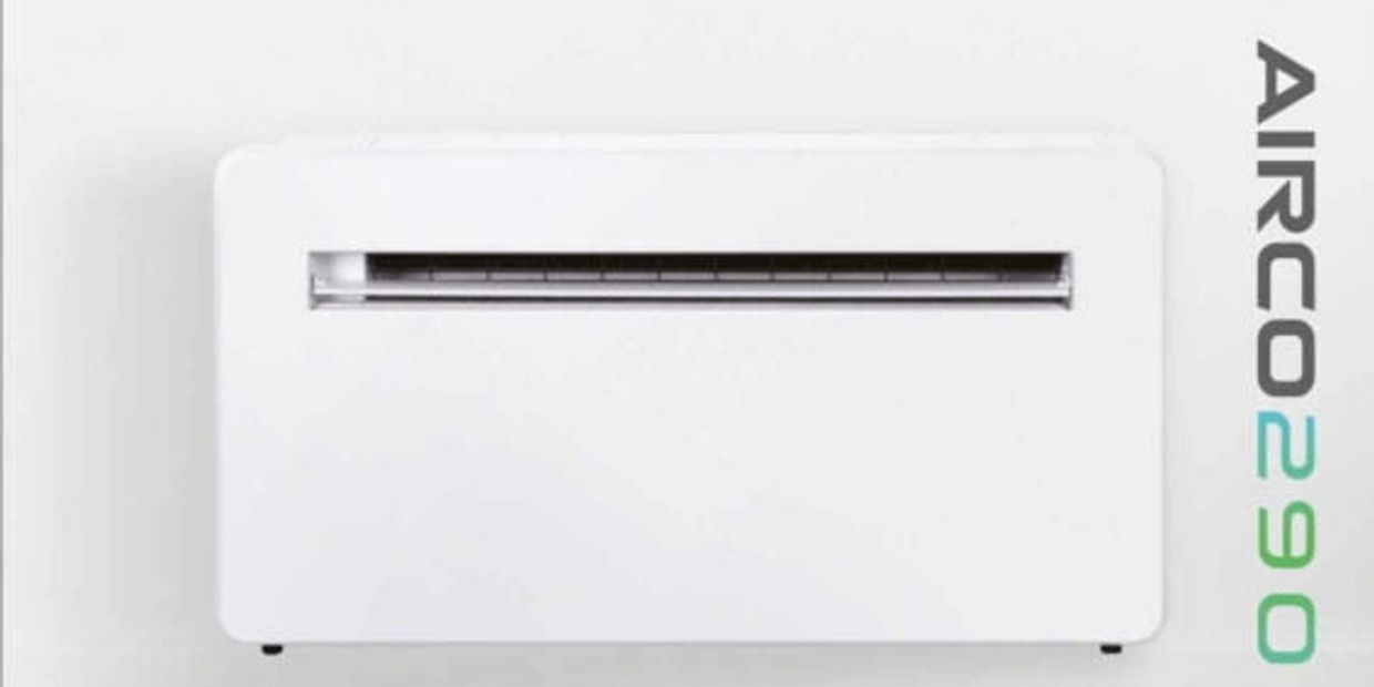 White air conditioner unit with AIRCO 290 branding.