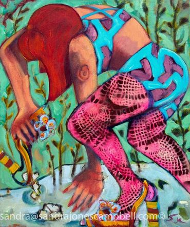Sandra Jones Campbell
Even Fashionistas Get Stones In Their Shoes
Acrylic/Canvas