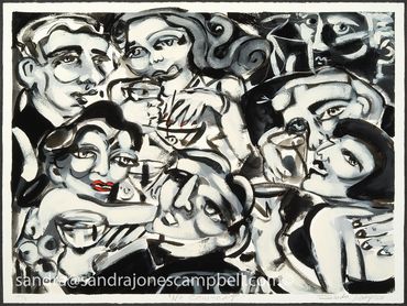 Sandra Jones Campbell
Social Hour I
Acrylic/canvas, Laguna Beach
Contemporary Art