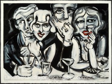 Sandra Jones Campbell
Social Hour II
Acrylic/canvas, Laguna Beach,
Contemporary Art