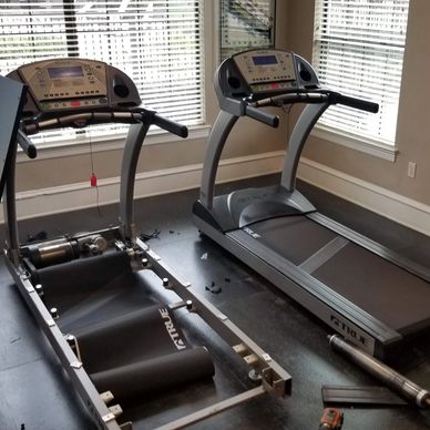 two treadmills  in the fitness room 