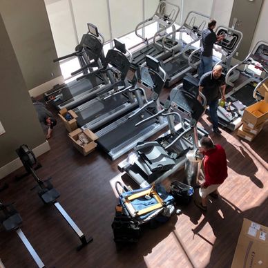aerial view of the fitness equipment 