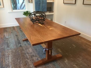 Shaker style trestle table by First Valley Inverness