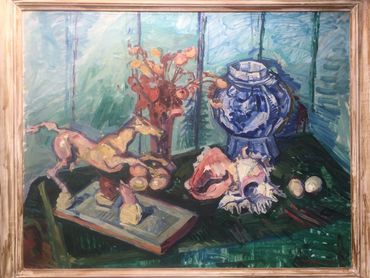 Horse and Urn
by H. Ripka 1955
still life oil painting. 34x44