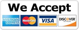 Cash, credit cards and checks accepted.