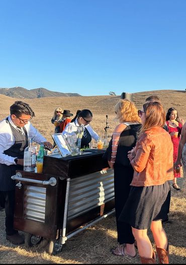 Mobile bartending anywhere! In a pasture in Soledad, Ca for a wedding.