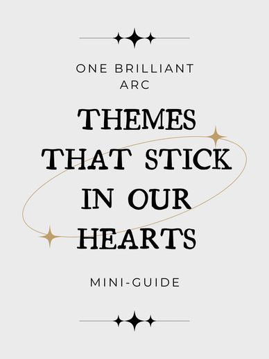 Cover of a mini-guide titled 'Themes That Stick in Our Hearts'.