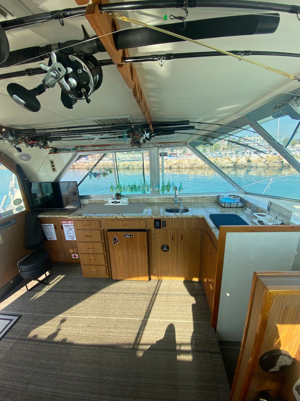 Our spacious updated cabin, to make any fishing charter comfortable. Best fishing charters!