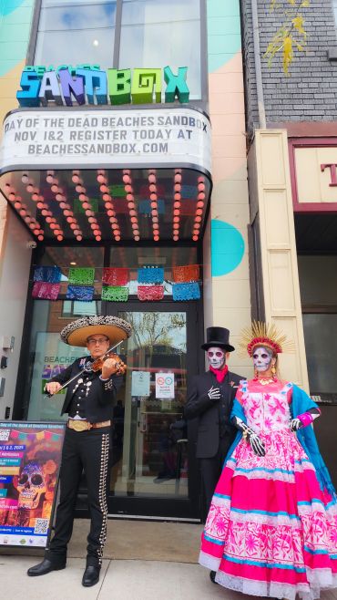 The Beaches Sandbox Day of the Dead Festival, Catrina site animation