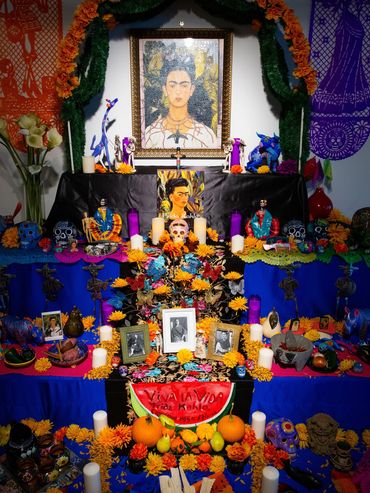 Frida Kahlo Ofrenda installation at the Harbourfront Centre Day of the Dead festival