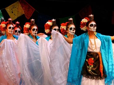 Harbourfront Centre Calaveras y Colores program, dancers in full makeup