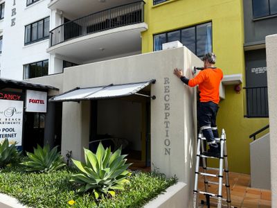 Commercial CCTV installation in Sunshine Coast office building for complete security monitoring.