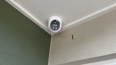 Dahua TiOC Pro security camera installed on a residential property in Brisbane, featuring AI motion