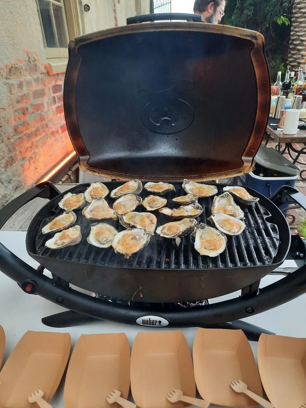 Oysters on the grill