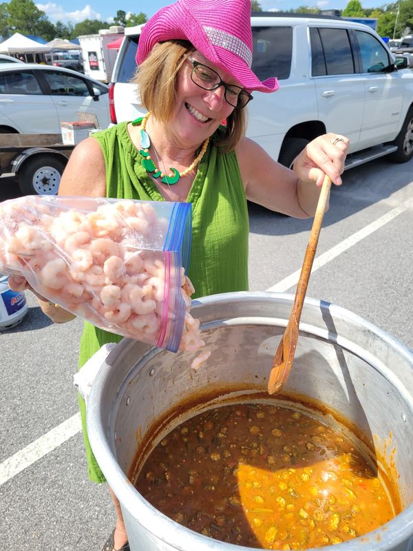 Making that big batch of Shrimp and Alligator Sausage Gumbo!