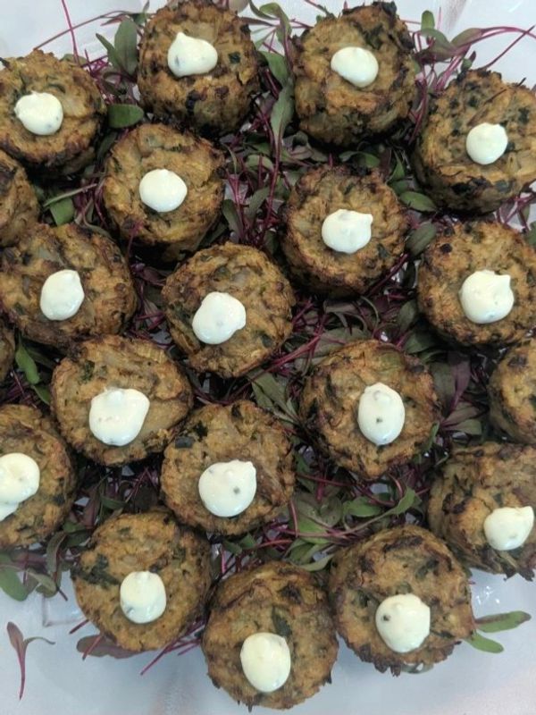 Mini Crab Cakes ready for eating!