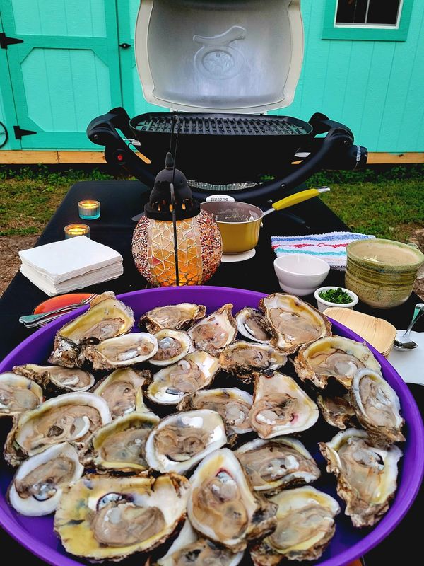We can set up our Oyster Grilling Station almost anywhere