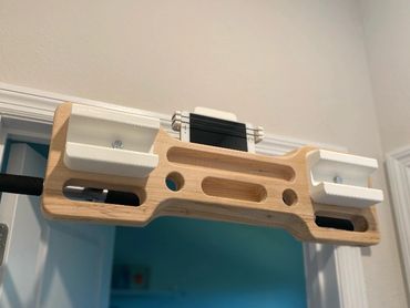 Wooden Hangboard. Designed in Fusion 360 and manufactured using a 3D printer and a CNC machine 2023