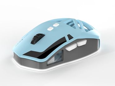 Computer mouse with side and top buttons; one of my most challenging designs – 2024.