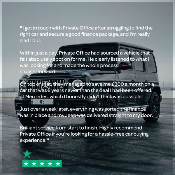 Customer praises Private Office for quick, cost-saving, and hassle-free car finance and delivery service.