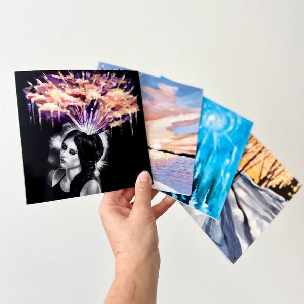 Fine Art Cards by Artist S.J. Dopheide Acrylic paintings, landscape, abstract, animals