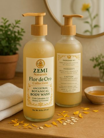 Ancestral body wash with Calendula, honey and coconut.