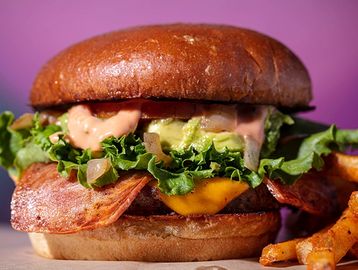 Best Vegan Avocado Bacon Burger in Orange Count