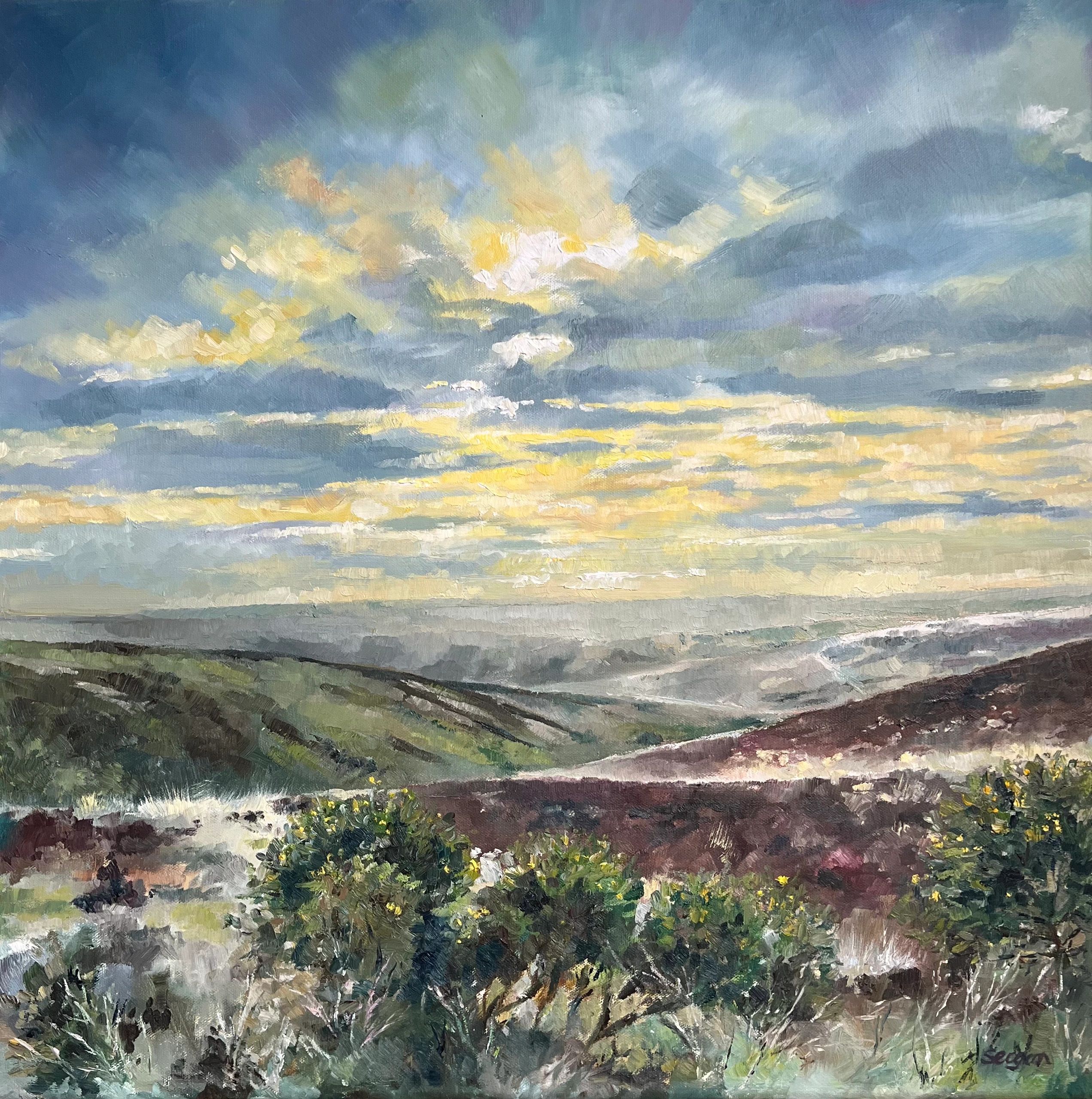oil painting on canvas
Exmoor valleys at sunset