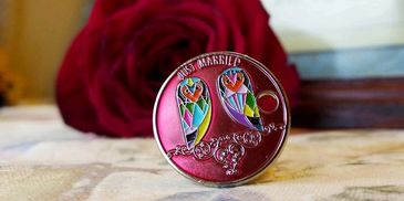 Free Geocache Pathtg with every cermony. Collectable and trackable. Hold your geocache wedding