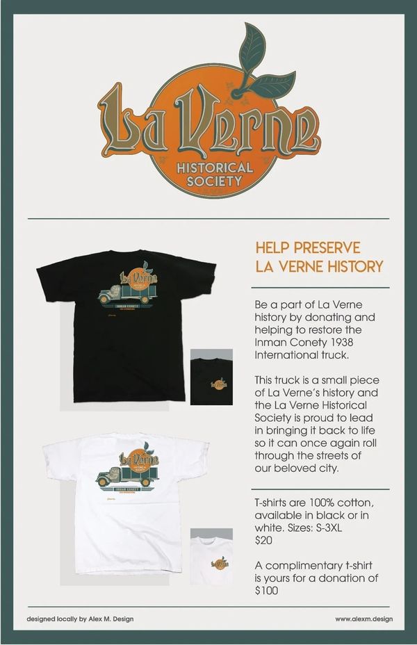 Description of the La Verne Historical Society Shirts