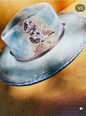 One of a kind hand crafted hat