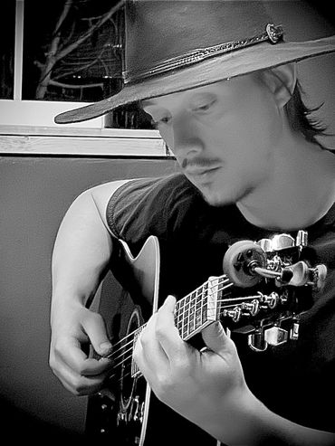 Custom hat on musician