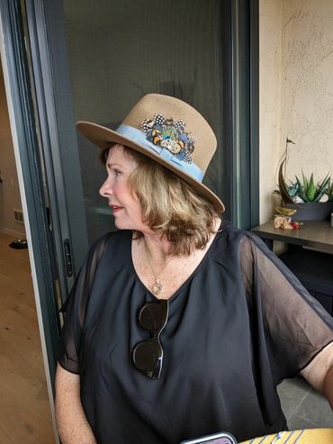 Custom hat with feathers