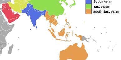 United 2026 World Cup Soccer AFC countries map.