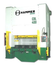 CROSS BAR LINK STAMPING PRESS - link motion mechanical stamping press with holding action on bottom