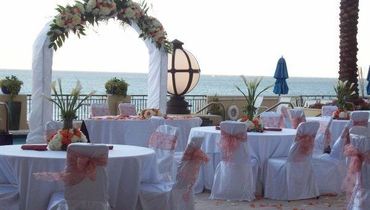 wedding ceremony and reception ocean views