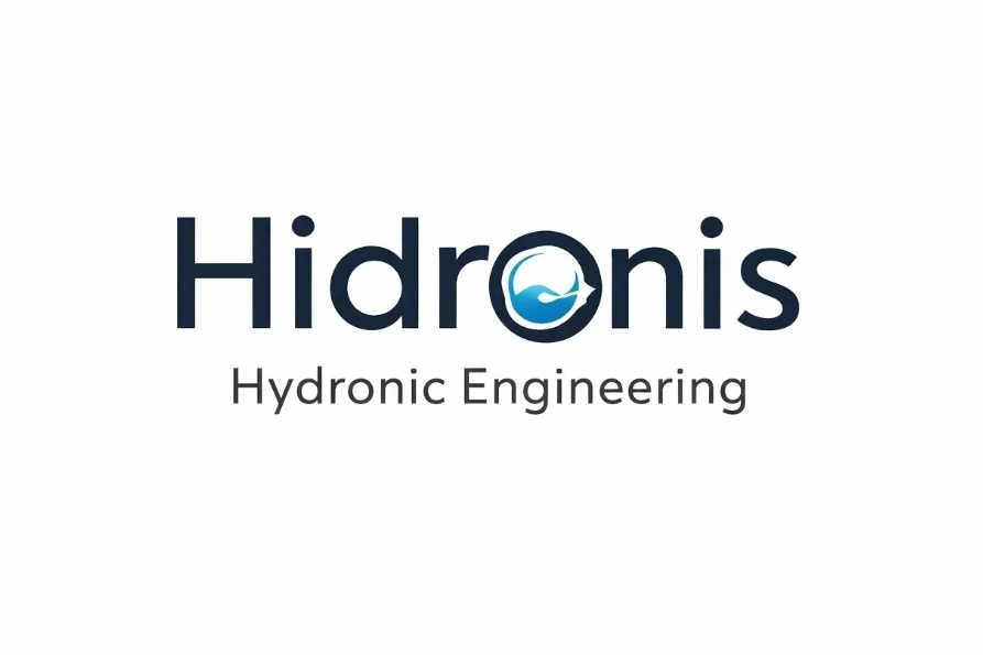 Logo for Hidronis Hydronic Engineering featuring a water droplet design.