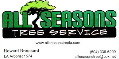 All Seasons Tree Service.  Arborist in Kenner