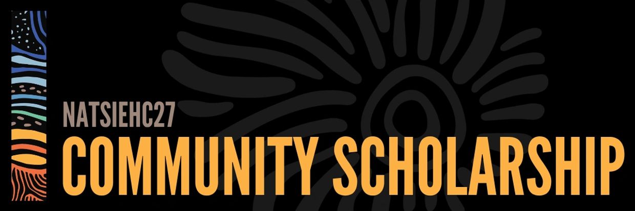 Community scholarship announcement banner.