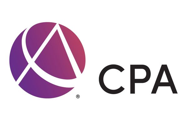 CPA logo with stylized purple and pink circle and text.
