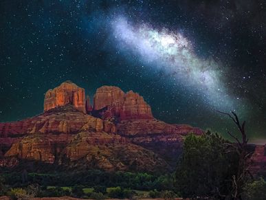 Milky Way over Cathedral Rock
Photo by Tim See
19 X 15 framed color print
Value: $250
