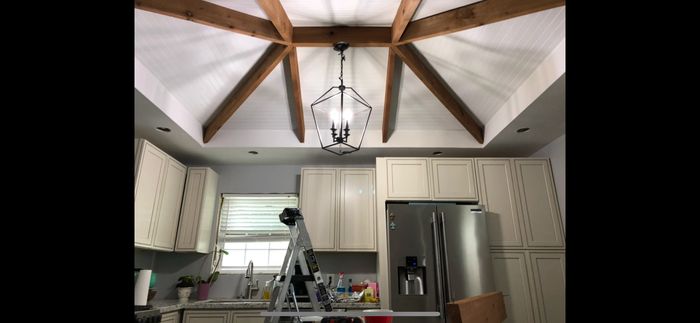 Custom kitchen renovation in progress 