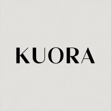 Minimalist black and white logo reading 'KUORA' on a light background.