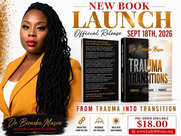 New book launch of "Trauma Transitions" by Dr. Berneka Mason.
