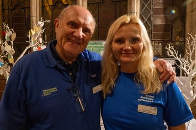 image of two volunteers