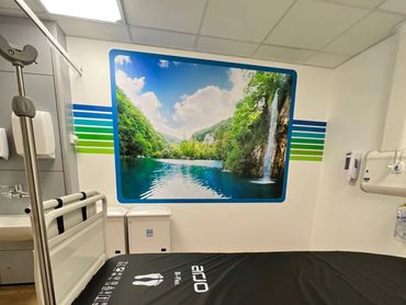 Adult medical area with artwork